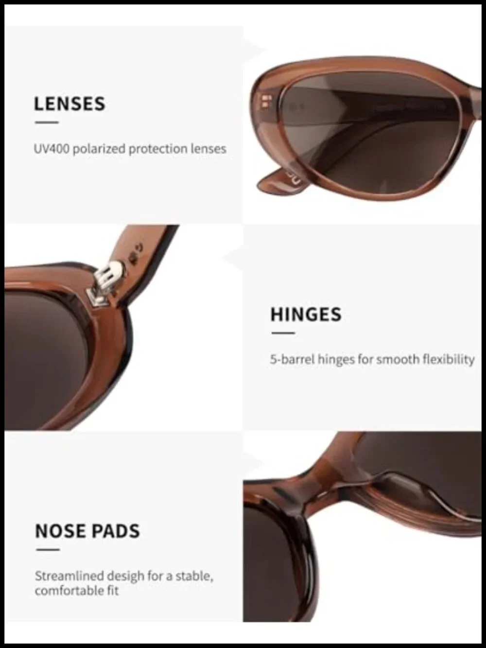 Retro Y2K Thin Skinny Cat Eye Sunglasses with Polarized Lenses